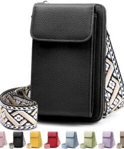 Pochette Téléphone Portable DBPBToU, Cuir PU Femme, Bandoulière Réglable, Sac Téléphone 7'', Portefeuille Feminin