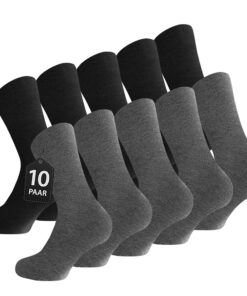 Chaussettes Lakpoau Homme Femme Coton - Confortables Anthracite Bleu Marine Noir Lot 10paires OEKO-TEX Standard 100