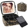 Suupvaor Trousse de Maquillage de Voyage avec Miroir Lumineux | Trousse de Maquillage cloisonnable | Trousse de Maquilla