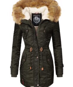 Navahoo La Viva Veste d'hiver Parka pour Dame Vert Olive XXL - Chaude - Ideal pour la Neige - TailleXXL