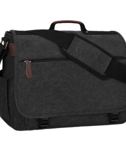 Eshow Sac Bandoulière Homme pour Travail et Voyage,Compatible avec des Ordinateurs Portables de 15.6", Design Vintage po