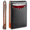 Portefeuille fin minimaliste pour homme avec blocage RFID - 11 porte-cartes, deux volets, poche avant, boîte cadeau élég