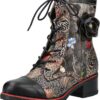 Bottines LAURA VITA multicolores pour femme avec talon décroché et lacets | Bottines LAURA VITA en cuir multicolores à
