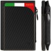 PAGONGO Pago-Slim Wallet Homme Noir Carbone Cuir