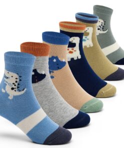 Chaussettes Aisyee colorées en coton pour garçon - Lot de 6 paires - Confort et Style -houanges de pieds douces pour enf
