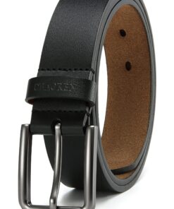 Ceinture homme en cuir noir marron 35mm pour jeans, souple et durable pourun meilleur ajustement