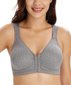 Lemorosy Soutien-Gorge Minimiseur sans Armatures pour Femme avec Bonnet Complet Fermeture Devant Confort Taille Grande +