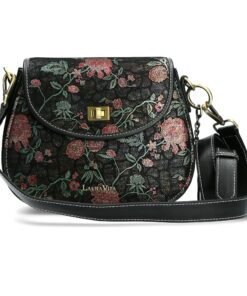 LAURA VITA Sac à Main Femme Dieppe Bleu Foncé Grande Capacité Modesle 30x20x15cm Accessoires Pratiques pour Travail et V
