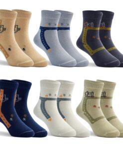 Chaussettes Moon Tree sans Couture pour Garçons | Coton | Sport | Colorées | 6 Paires | Confort | Modeleine
