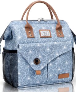 Lekesky Sac à déjeuner isotherme de 10 l pour femme pour le travail, bleu