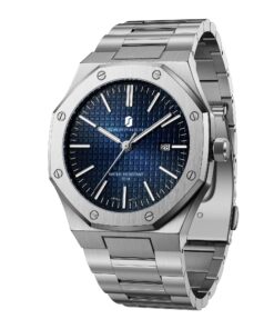 SAPPHERO Montre Quartz Homme Bracelet Acier Inoxydable Étanche 50m Calendrier & Date Cadeau Homme