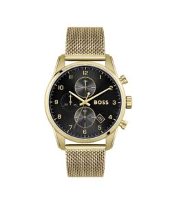 BOSS Montre Hommes Chronographe Skymaster pour Hommes Élégants Officielle avec Chrono et Date 42mm Mode Sport Paulisme