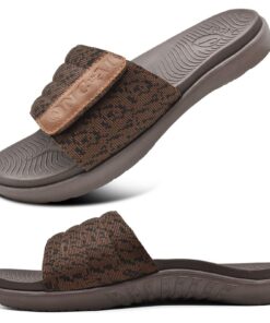 ONCAI Sandales Homme Bout Ouvert Taille EU 40-49 Support de L'arche Réglables Pantoufles d'Été Chaussures de Plage Reche