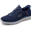Skechers Summits High Range Baskets Homme Navy Mesh Trim pour Adultes Marche Sport En Intérieur Et Extérieur Technologie