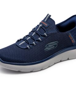 Skechers Summits High Range Baskets Homme Navy Mesh Trim pour Adultes Marche Sport En Intérieur Et Extérieur Technologie