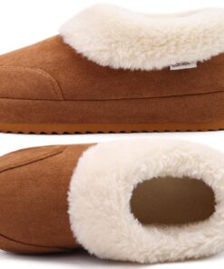 COFACE Chaussures Femme Home Pantoufles Warm Wire Micro Suede Intérieur Extérieur Chambre Fausse Fourrure Col Bottes Fer