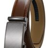 Ceinture automatique en cuir Chaoren Buckley pour homme, ajustable sans trous, 35 mm, adapté pour costume d'affaires, Ta