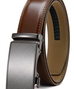 Ceinture automatique en cuir Chaoren Buckley pour homme, ajustable sans trous, 35 mm, adapté pour costume d'affaires, Ta