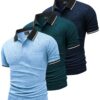SwissWell Polo homme manches courtes golf respirant anti-transpiration