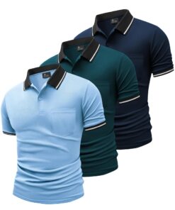 SwissWell Polo homme manches courtes golf respirant anti-transpiration