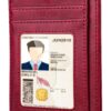 Teskyer Portefeuille Femme à Protection RFID, Design Minimaliste, Rouge - Petit Portefeuille en Cuir PU pour Femmes