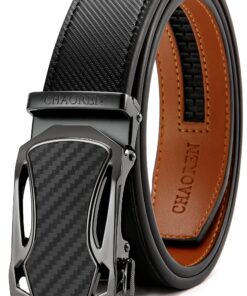 Ceinture homme sans boucle automatique en cuir - Taille ajustable - Chaoren