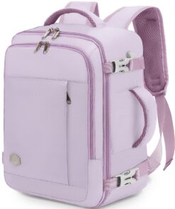 VANKEV Sac à Dos Voyage Cabine Pour Femme Homme 45x36x20 30L Violet Clair
