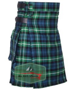 All Kilts Sports Paréo utilitaire pour homme en laine acrylique avec lanières en cuir - Élégant et Pratique pour la Nata