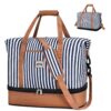 Lekespring Sac de voyage pour femme, 20-29L(40x20x25cm für Ryanair), Sac de week-end, Sac de sport, Rayé