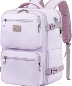 LYNXCHER Sac à Dos de Voyage pour Cabine d'avion - Violet Clair, 45x36x20 CM, 30L pour Femme et Homme avec Ordinateur Po