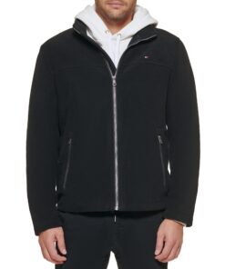 Tommy Hilfiger Veste Polaire Classique Zippée sur Le Devant Homme - Chaude et Fonctionnelle - Hiver - Gris