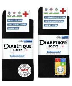 SOXCO chaussettes diabétiques homme 10 paires lot de 10 paires anti-pieds mouillés absorbeant sudation convient aux pers