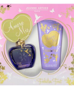 Amore Mio Forbidden Fruit Parfum Rose Patchouli pour Femme - Eau de Parfum 100 ml + Lait pour le Corps 200 ml - Parfum F