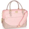MATEIN Sacoche Ordinateur Femme 15.6 Pouces Compatible Tablette, Sac Bandoulière pour Travail Collège Porte Document Ros