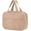 Sac de voyage Huiguli en velours côtelé pour femme, portable et avec glissière | Cosmétique | Voyage | Femmes | Sac cosm