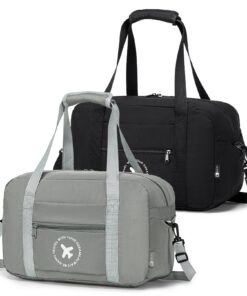 BAGROUPS Sac Cabine Imperméable pour Voyage Maternité Noir Gris