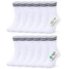 FALARY Chaussettes de Sport Blances Hommes Femmes pour Sport Tennis Running OEKO-TEX