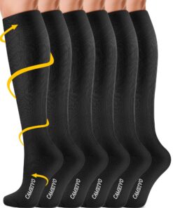 Chaussettes de compression Cambivo 20-30mmHg pour femme et homme, cours a pied et voyage, amélioration de la circulation