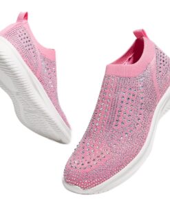 LUCKY STEP Chaussures de Course Respirantes et étincelantes pour Femmes Paillettes