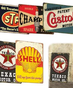 Plaques Décoratives Rétro Garage 20x30cm Tôle Vintage Moto Cadeau Hommes