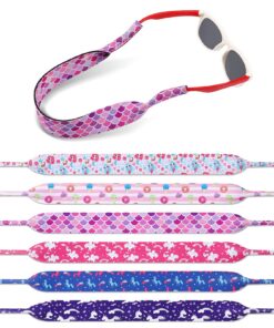 Hifot cordon lunettes enfant soleil et sport flottant chaud, pour garçons et filles, 6 pièces, neoprene,-accessoires de