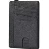 GADIEMKENSD Credit Card Holder RFIDI Blocking Genuine Leather Slim Card Wallet Compact Size Card Cases for Men Keychain