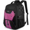 Sac à Dos Ordinateur Portable 17 Pouces Femme Antivol Imperméable - Loisirs Collège Voyage - Violet Grand Sac à Dos 50