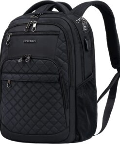 KROSER Sac à dos pour ordinateur portable adapté pour homme et femme | Grand sac imperméable avec poches USB et RFID | I