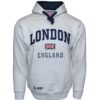 British Heritage Brands Sweatshirt Noir et Bleu Homme et Femme London England XS-2XL