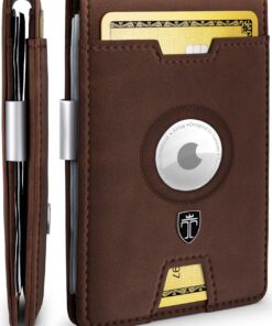 TRAVANDO AirTag Portefeuille pour Homme avec Anti-RFID et Pince à Billets