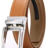 CHAOREN Ceinture Homme en Cuir, Ceinture Automatique 35 mm pour Tenues Formelles et Casual, Design Micro Réglable et Déc