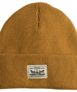 Levi's Backpatch Beanie Bonnet Homme - Cotton Comfortable Warm Winter Hat - Adult Men