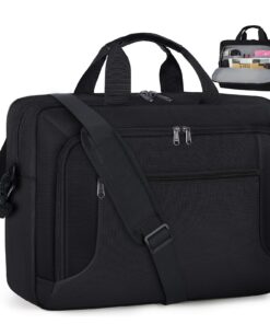 RAINSMORE Sacoche Ordinateur 17 Pouces Sac Imperméable Homme et Femme Grand Sacoches Porte Document Anti-Theft Durable P