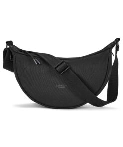 Sac Bandoulière LARKSON Femme Noir - Sac Banane Tissu Imperméable pour Voyage et Shopping - Solveig Small